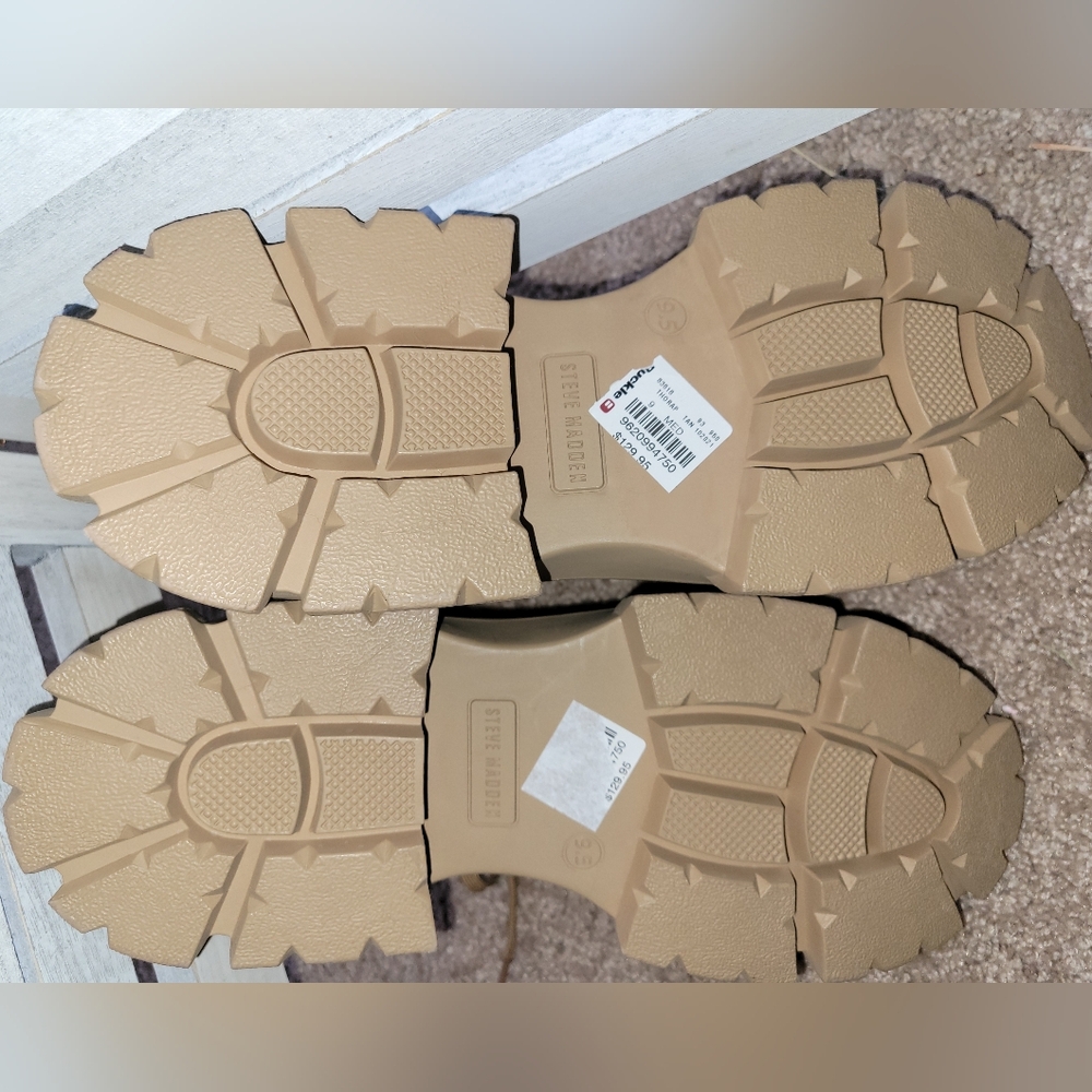 Steve Madden Tan‎ Combat Boots size 9.5 - Picture 4 of 4